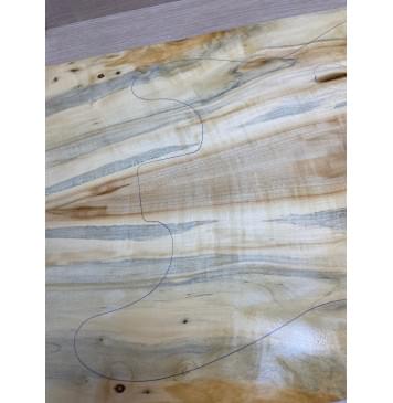 Клён Американский Каповый заготовка на топ Смешанный А Кап А 14.5х169х515-495 мм - 2 шт. (книжкой) АКЦИЯ-13