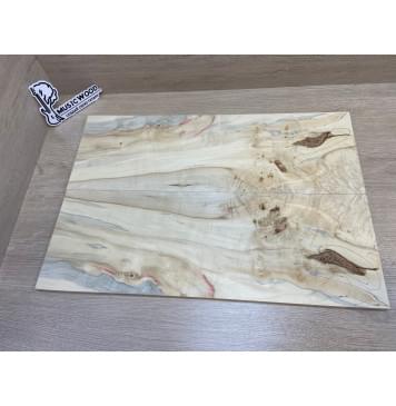 Клён Американский Каповый заготовка на топ Смешанный АА Кап АА 11х180х525 мм - 2 шт. (книжкой) АКЦИЯ-4