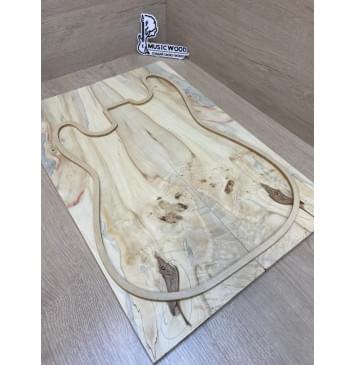 Клён Американский Каповый заготовка на топ Смешанный АА Кап АА 11х180х525 мм - 2 шт. (книжкой) АКЦИЯ-5