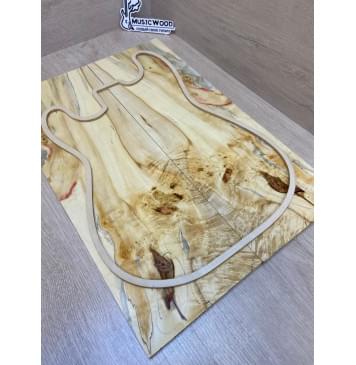 Клён Американский Каповый заготовка на топ Смешанный АА Кап АА 11х180х525 мм - 2 шт. (книжкой) АКЦИЯ-14