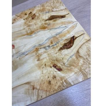 Клён Американский Каповый заготовка на топ Смешанный АА Кап АА 11х180х525 мм - 2 шт. (книжкой) АКЦИЯ-16