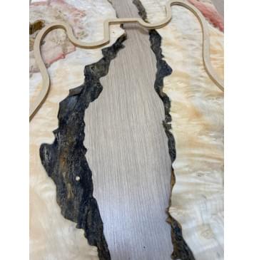 Клён Американский Каповый заготовка на топ под заливку Смешанный АА Кап ААА 10х330-320х555 мм - 2 шт (книжкой)-4