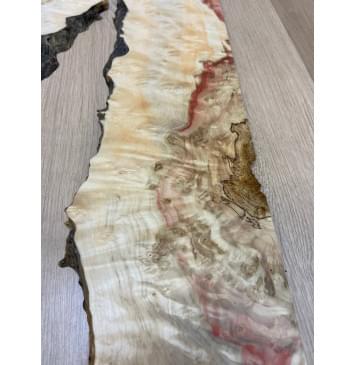 Клён Американский Каповый заготовка на топ под заливку Смешанный АА Кап ААА 10х330-320х555 мм - 2 шт (книжкой)-6