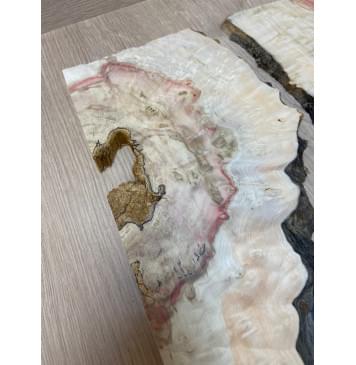 Клён Американский Каповый заготовка на топ под заливку Смешанный АА Кап ААА 10х330-320х555 мм - 2 шт (книжкой)-8