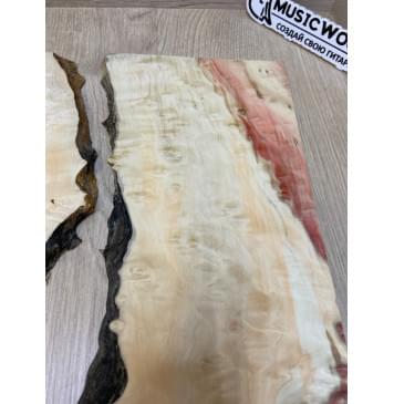 Клён Американский Каповый заготовка на топ под заливку Смешанный АА Кап ААА 10х330-320х555 мм - 2 шт (книжкой)-7