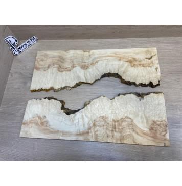 Клён Американский Каповый заготовка на топ под заливку Смешанный ААА Кап ААА 15х390х545 мм - 2 шт-2