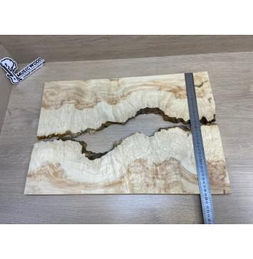 Клён Американский Каповый заготовка на топ под заливку Смешанный ААА Кап ААА 15х390х545 мм - 2 шт-4