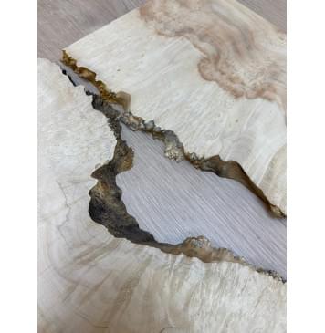 Клён Американский Каповый заготовка на топ под заливку Смешанный ААА Кап ААА 15х390х545 мм - 2 шт-12