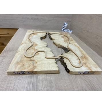 Клён Американский Каповый заготовка на топ под заливку Смешанный ААА Кап ААА 15х390х545 мм - 2 шт-8