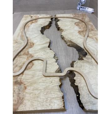 Клён Американский Каповый заготовка на топ под заливку Смешанный ААА Кап ААА 15х390х545 мм - 2 шт-6