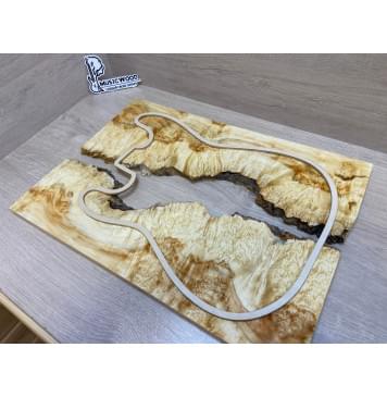 Клён Американский Каповый заготовка на топ под заливку Смешанный ААА Кап ААА 15х390х545 мм - 2 шт-14