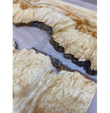 Клён Американский Каповый заготовка на топ под заливку Смешанный ААА Кап ААА 15х390х545 мм - 2 шт-11