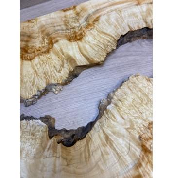 Клён Американский Каповый заготовка на топ под заливку Смешанный ААА Кап ААА 15х390х545 мм - 2 шт-9