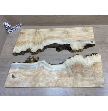 Клён Американский Каповый заготовка на топ под заливку Смешанный ААА Кап ААА 18х450х595 мм - 2 шт-2