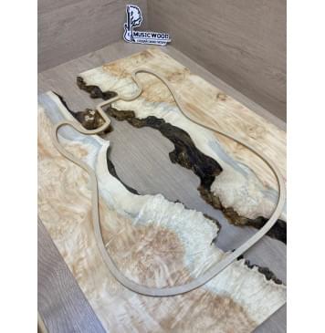 Клён Американский Каповый заготовка на топ под заливку Смешанный ААА Кап ААА 18х450х595 мм - 2 шт-3