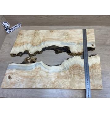 Клён Американский Каповый заготовка на топ под заливку Смешанный ААА Кап ААА 18х450х595 мм - 2 шт-6