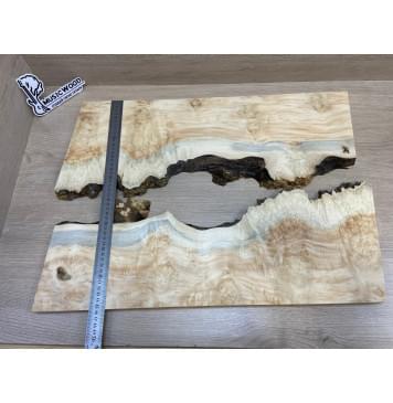 Клён Американский Каповый заготовка на топ под заливку Смешанный ААА Кап ААА 18х450х595 мм - 2 шт-5