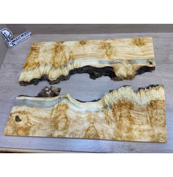 Клён Американский Каповый заготовка на топ под заливку Смешанный ААА Кап ААА 18х450х595 мм - 2 шт-0