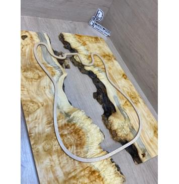 Клён Американский Каповый заготовка на топ под заливку Смешанный ААА Кап ААА 18х450х595 мм - 2 шт-10