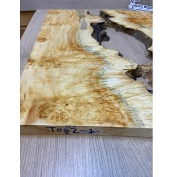 Клён Американский Каповый заготовка на топ под заливку Смешанный ААА Кап ААА 18х450х595 мм - 2 шт-9