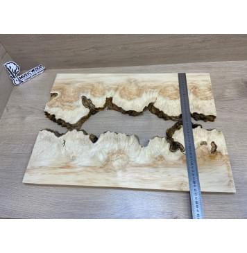 Клён Американский Каповый заготовка на топ под заливку Смешанный ААА Кап ААА 18х430х580 мм - 2 шт-9