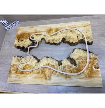 Клён Американский Каповый заготовка на топ под заливку Смешанный ААА Кап ААА 18х430х580 мм - 2 шт-0