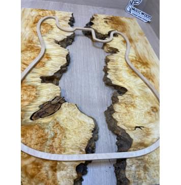 Клён Американский Каповый заготовка на топ под заливку Смешанный ААА Кап ААА 18х430х580 мм - 2 шт-8