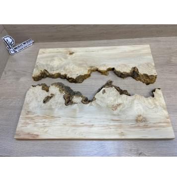 Клён Американский Каповый заготовка на топ под заливку Смешанный ААА Кап АА 20х420х545 мм - 2 шт-3