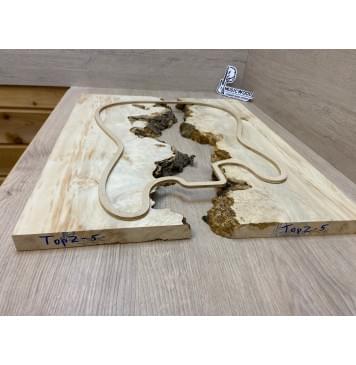 Клён Американский Каповый заготовка на топ под заливку Смешанный ААА Кап АА 20х420х545 мм - 2 шт-2