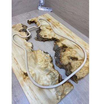 Клён Американский Каповый заготовка на топ под заливку Смешанный ААА Кап АА 20х420х545 мм - 2 шт-6