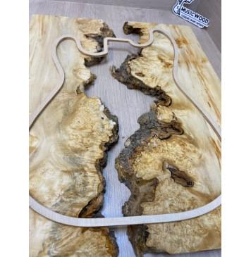 Клён Американский Каповый заготовка на топ под заливку Смешанный ААА Кап АА 20х420х545 мм - 2 шт-7