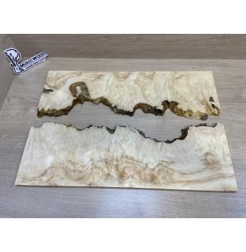 Клён Американский Каповый заготовка на топ под заливку Смешанный ААА Кап ААА 16х380х580 мм - 2 шт-2