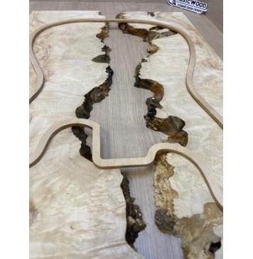 Клён Американский Каповый заготовка на топ под заливку Смешанный ААА Кап ААА 16х380х580 мм - 2 шт-5