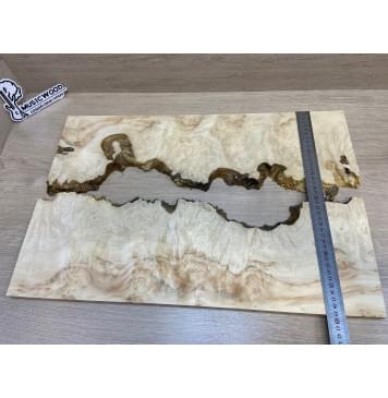 Клён Американский Каповый заготовка на топ под заливку Смешанный ААА Кап ААА 16х380х580 мм - 2 шт-7