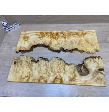 Клён Американский Каповый заготовка на топ под заливку Смешанный ААА Кап ААА 16х380х580 мм - 2 шт-0