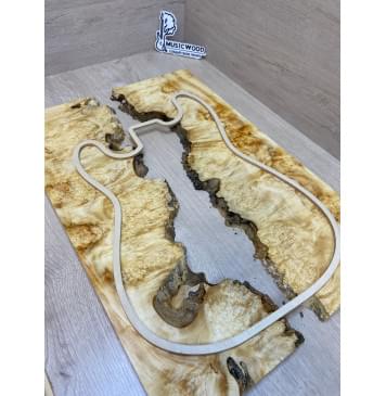 Клён Американский Каповый заготовка на топ под заливку Смешанный ААА Кап ААА 16х380х580 мм - 2 шт-12