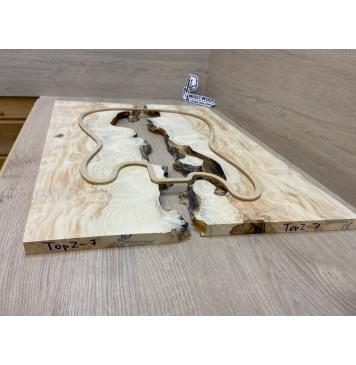 Клён Американский Каповый заготовка на топ под заливку Смешанный ААА Кап ААА 18х455х590 мм - 2 шт-3