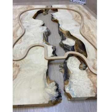 Клён Американский Каповый заготовка на топ под заливку Смешанный ААА Кап ААА 18х455х590 мм - 2 шт-4