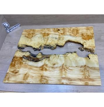 Клён Американский Каповый заготовка на топ под заливку Смешанный ААА Кап ААА 18х455х590 мм - 2 шт-0