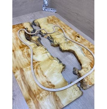 Клён Американский Каповый заготовка на топ под заливку Смешанный ААА Кап ААА 18х455х590 мм - 2 шт-8