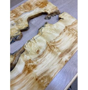 Клён Американский Каповый заготовка на топ под заливку Смешанный ААА Кап ААА 18х455х590 мм - 2 шт-9