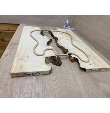 Клён Американский Каповый заготовка на топ под заливку Смешанный ААА Кап АА 18х420х610 мм - 2 шт-4