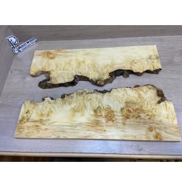 Клён Американский Каповый заготовка на топ под заливку Смешанный ААА Кап АА 18х420х610 мм - 2 шт-0