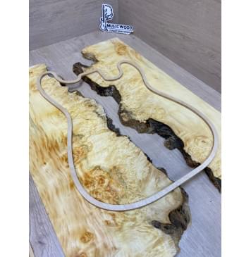 Клён Американский Каповый заготовка на топ под заливку Смешанный ААА Кап АА 18х420х610 мм - 2 шт-11