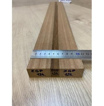 Сапели/Овенгкол заготовка для переклеенного грифа электрогитары Смешанный АА 26х(43-15-43)х750 мм - из 3х частей-3