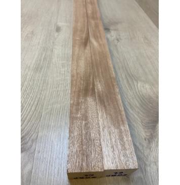 Окуме (Габон) заготовка для переклеенного грифа бас-гитары Радиал АА 44х(44-44)х980 мм-из 2ух частей-9