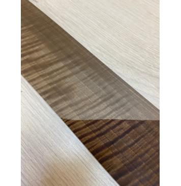 Орех Грецкий Волнистый Печёный 180гр заготовка накладки для электрогитары Радиал ААА Волна АА 7.5х78х550 мм-9