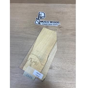 Клён Американский Spalted Волнистый заготовка накладки на головку грифа Смешанный ААА Волна ААА 5х108-72х210 мм (Уценка-гнилостные поражения древесины,под стабилизацию или работу с порозаполнителями)-2