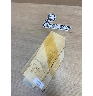 Клён Американский Spalted Волнистый заготовка накладки на головку грифа Смешанный ААА Волна ААА 5х108-72х210 мм (Уценка-гнилостные поражения древесины,под стабилизацию или работу с порозаполнителями)-4