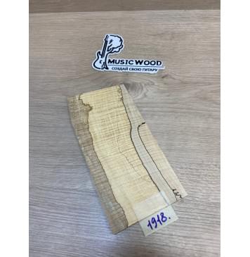 Клён Американский Spalted Волнистый заготовка накладки на головку грифа Смешанный ААА Волна ААА 5х108-103х225-205 мм (Уценка-гнилостные поражения древесины,под стабилизацию или работу с порозаполнителями)-1